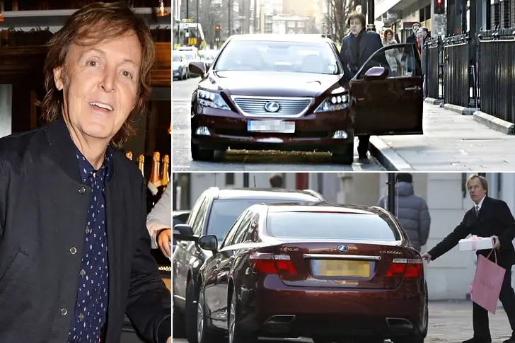 Paul McCartney – Lexus LS 600h, Estimated $ 120 K