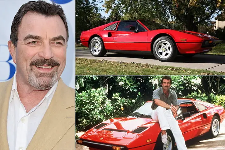 Tom Selleck & Jillie Mack – 1984  Ferrari  308 GTS, Estimated $250K