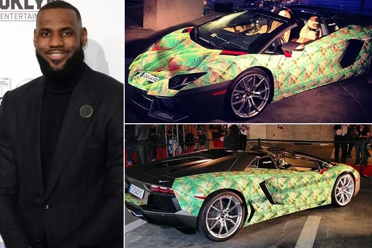 LeBron James & Savannah Brinson-  Lamborghini Aventador Roadster , Estimated $670K